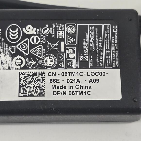 Dell OEM 65W PA-12 AC Adapter 19.5V 3.34A 06TM1C Big Tip Charger 7.4mm x 5.0mm - Picture 4 of 4